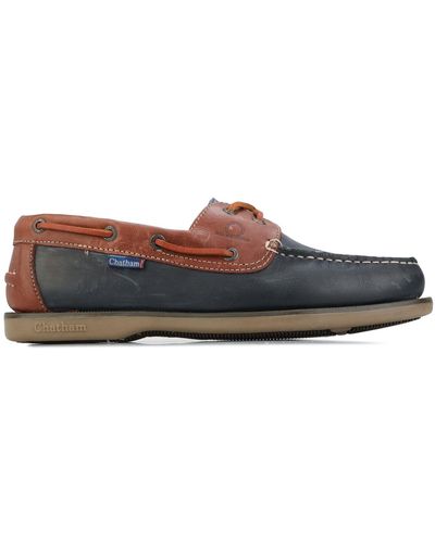 Chatham Whitstable Premium Leather Boat Shoes - Brown