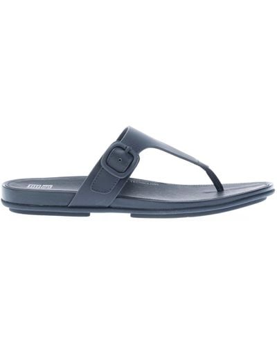 Fitflop Gracie Rubber-buckle Toe-post Sandals - Blue