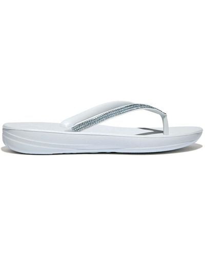 Fitflop Iqushion Ombre Sparkle Flip Flops - White