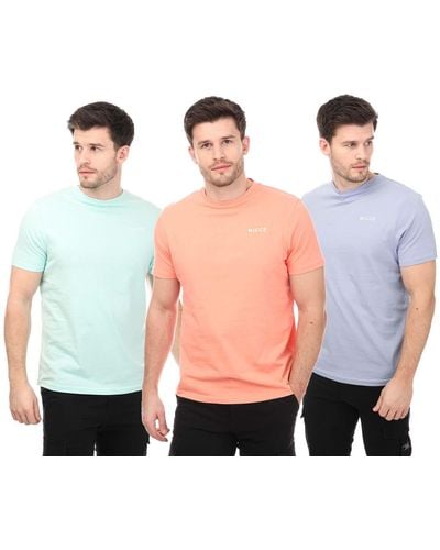 Nicce London Sanderson 3 Pack T-shirts - Multicolour