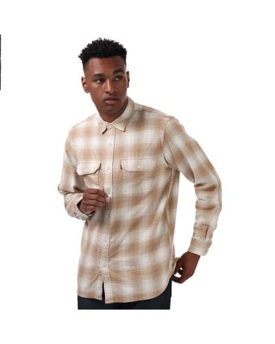 Levi's Jackson Worker Flannel Overshirt - Brown