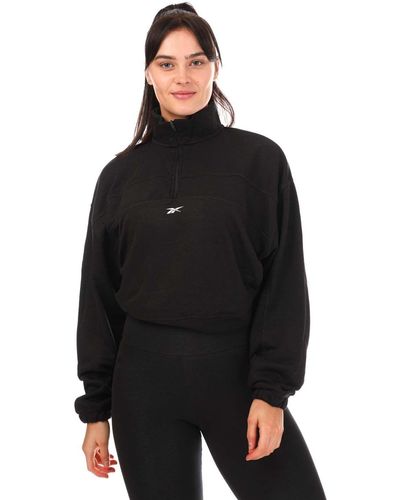 Reebok Workout Ready 1/4 Zip Sweatshirt - Black