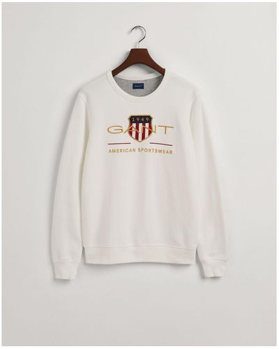 GANT Archive Shield Crewneck Sweatshirt - White
