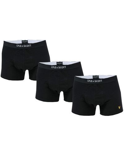 Lyle & Scott Nathan 3 Pack Boxer Shorts - Black