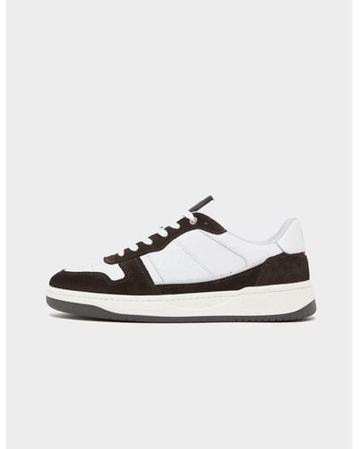 Unlike Humans Low Emossed Suede Trainers - White
