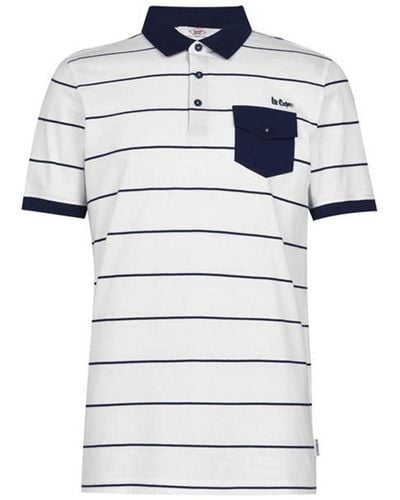 Lee Cooper Striped Polo Shirt - Blue