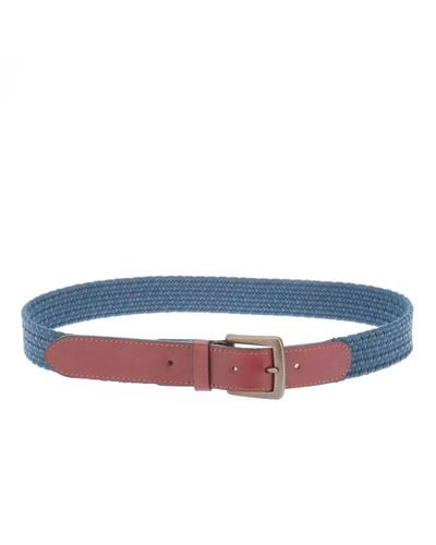 Ted Baker Galan Leather Woven Belt - Blue