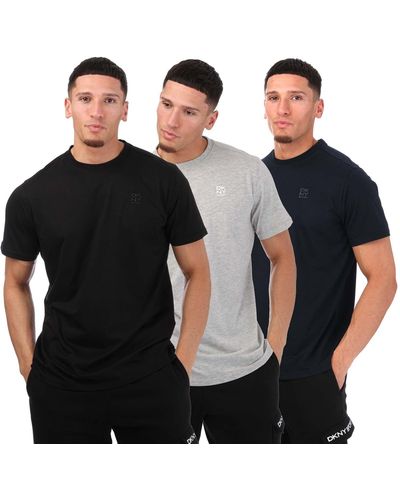 DKNY 3 Pack Embroidered Logo T-shirt - Black