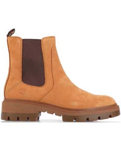 Timberland Womenss Cortina Valley Chelsea Boots - Brown