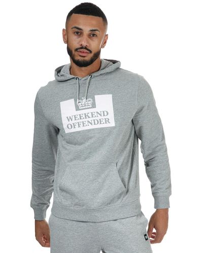 Weekend Offender Garrison Logo Hoody - Grey