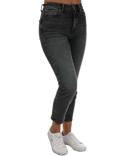 ONLY Emily Stretch High Waist Straight Jeans - Black