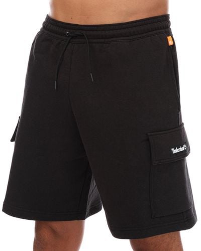 Timberland Badge Cargo Sweat Shorts - Black