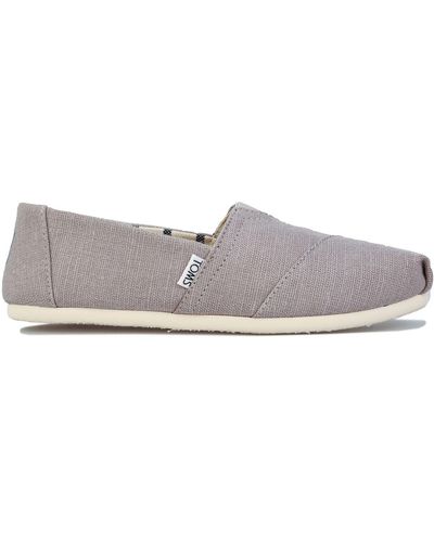 TOMS Classics Heritage Canvas Court Shoes - Grey