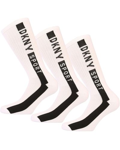 DKNY Lester 3 Pack Socks - White