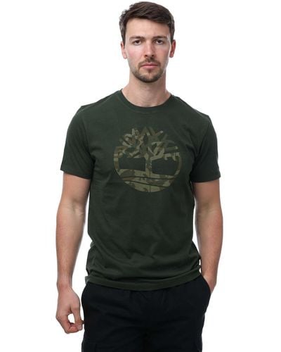 Timberland Northwood Camo Logo T-shirt - Green