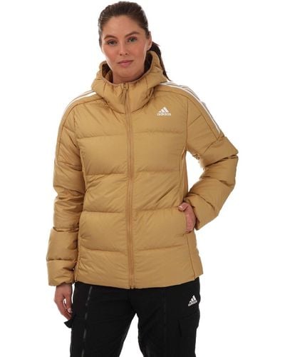 adidas Essentials Down Hooded Jacket - Natural
