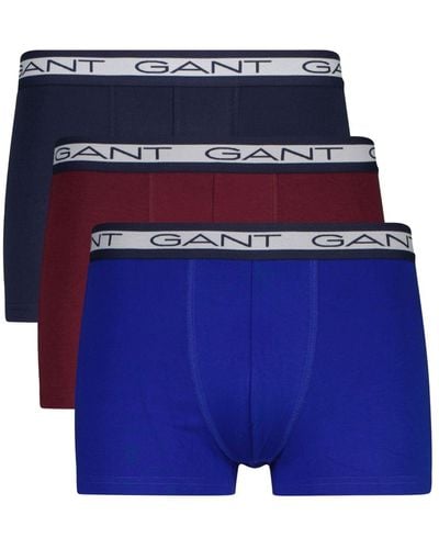 GANT 3-pack Cotton Blend Core Trunks - Blue