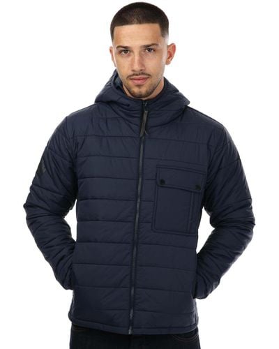 Pretty Green Donlan Quilted Nylon Jacket - Blue