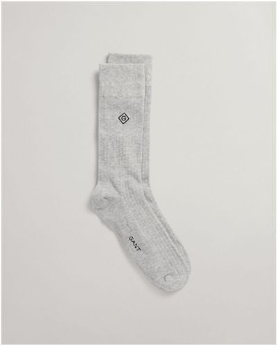 GANT Rib Diamond Socks - Grey