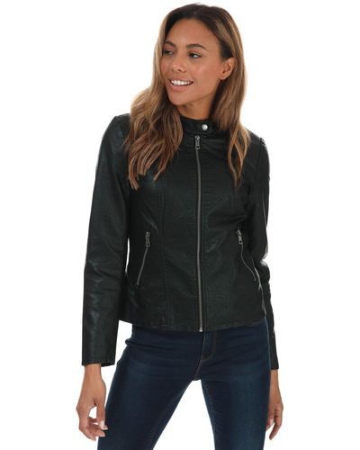 ONLY Melisa Faux Leather Jacket - Black