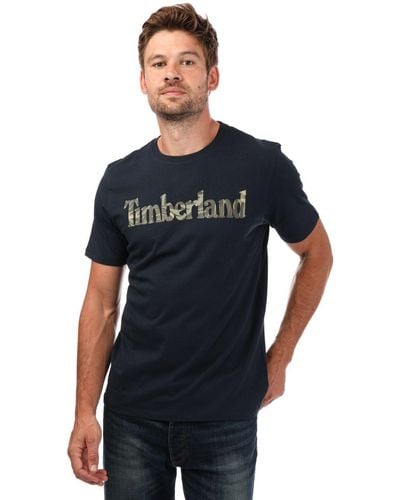 Timberland Linear Logo Camo T-shirt - Black