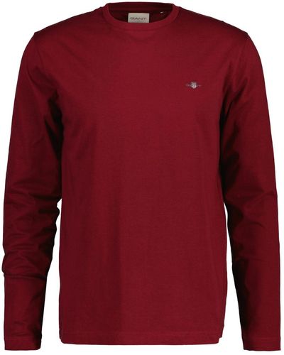 GANT Shield Long Sleeve T-shirt - Red