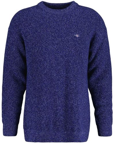 GANT Twisted Yarn Crewneck Sweatshirt - Blue