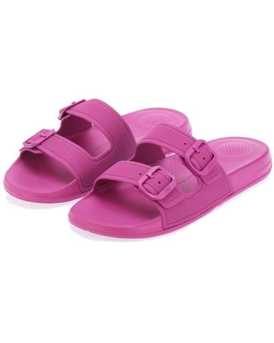 Fitflop Iqushion Two-bar Buckle Slide Sandals - Purple