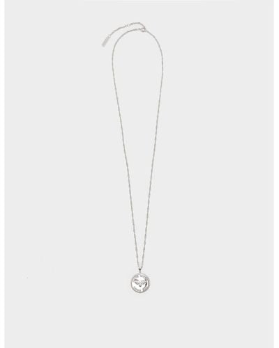 Olivia Burton Plated Lucky Bee Pendant Necklace - White