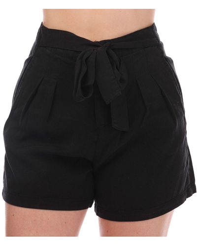 Vero Moda Mia High Rise Loose Summer Shorts - Black