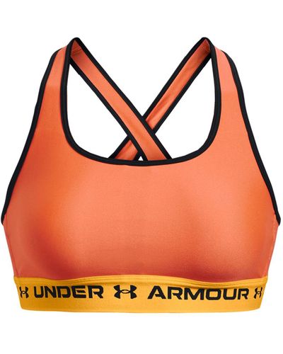 Under Armour Ua Mid Crossback Sports Bra - Orange