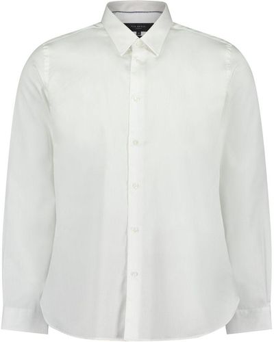Ted Baker Slim Fit Formal Cotton Shirt - White