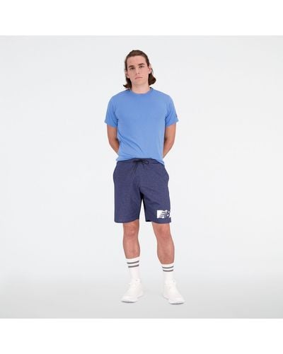 New Balance Heathertech Knit Shorts - Blue