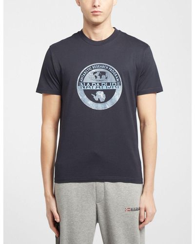 Napapijri Bollo Short Sleeve T-shirt - Blue