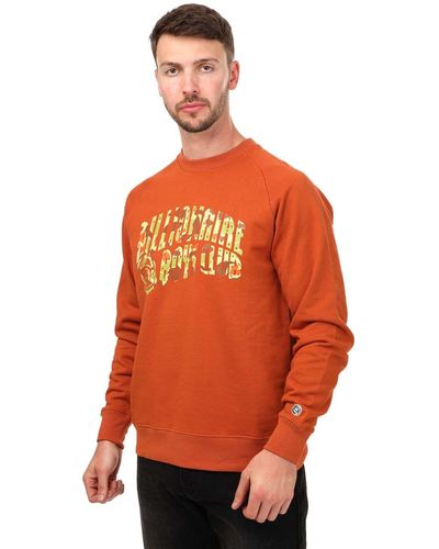BBCICECREAM Camo Arch Crewneck Sweatshirt - Orange