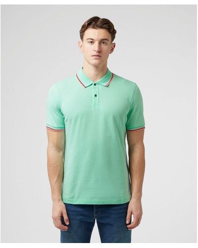 Scotch & Soda Tipped Short Sleeve Polo Shirt - Green