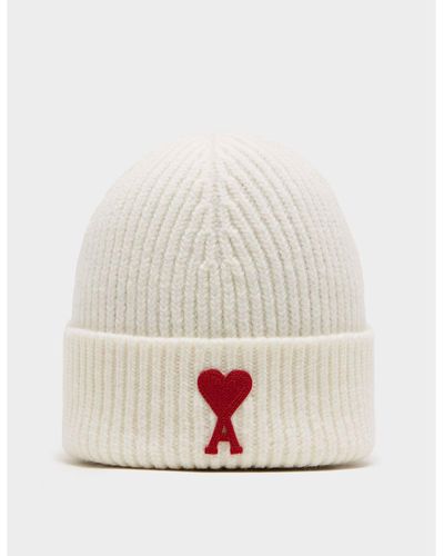 Ami Paris De Coeur Beanie - White