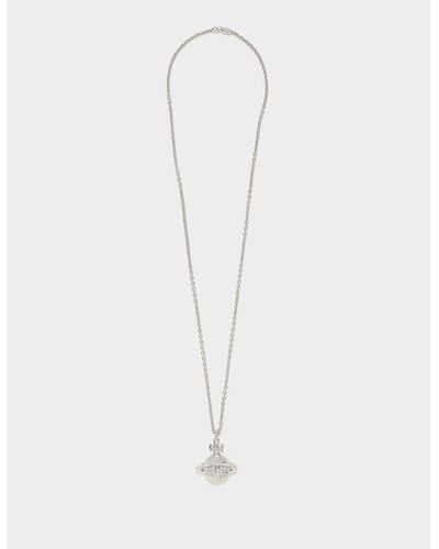 Vivienne Westwood Mayfair Large Orb Pendant Necklace - White