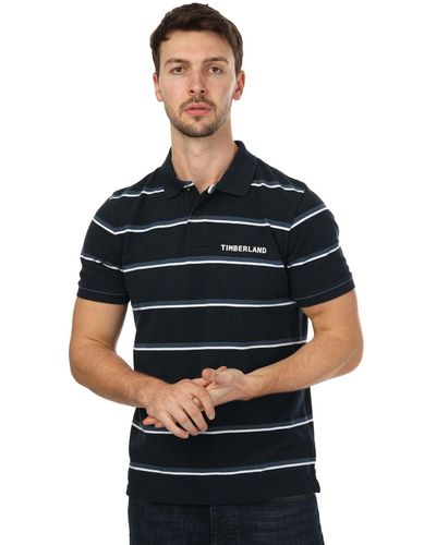 Timberland Zealand River Stripe Polo Shirt - Black
