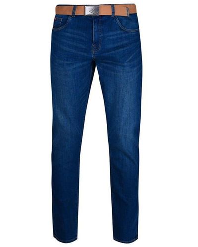 Lee Cooper Belted Jeans - Blue