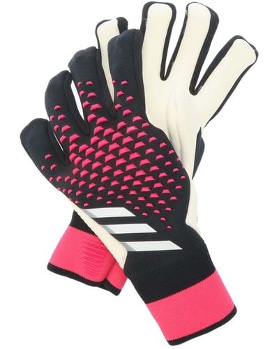 adidas Adults Predator Pro Promo Fingersave Goalkeeper Gloves - Purple