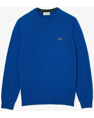 Lacoste Organic Cotton Crewneck Sweatshirt - Blue