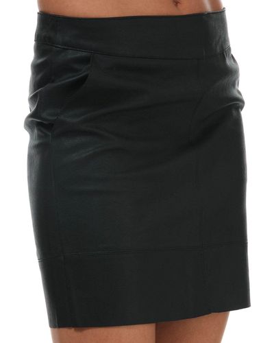 ONLY Base Faux Leather Skirt - Black