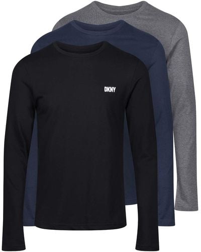 DKNY 3-pack Long Sleeve Warrior T-shirt - Blue
