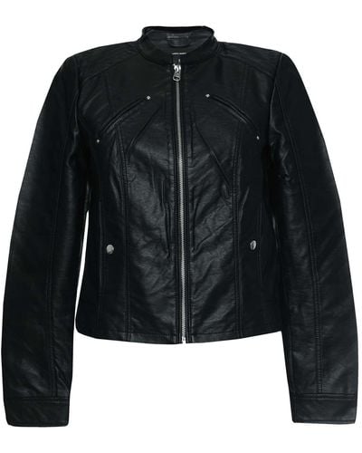 Vero Moda Favodona Faux Leather Jacket - Black