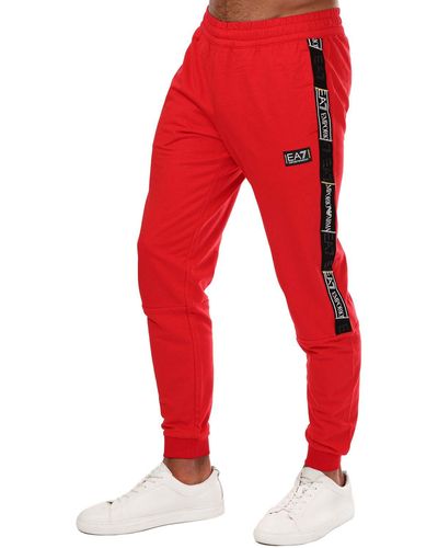 EA7 Logo Series Jog Trousers - Red