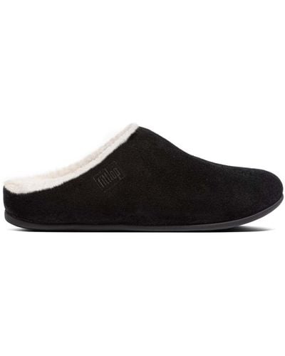 Fitflop Chrissie Shearling Slippers - Black
