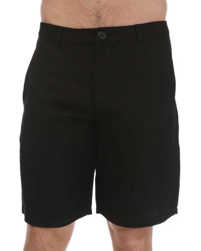 Armani Exchange Linen Rayon Twill Shorts - Black