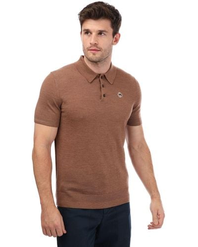 Ted Baker Haworth Knitted Polo - Brown
