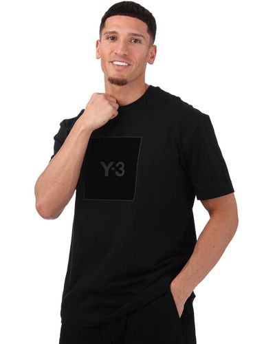 Y-3 Unisex Square Logo Short Sleeve T-shirt - Black